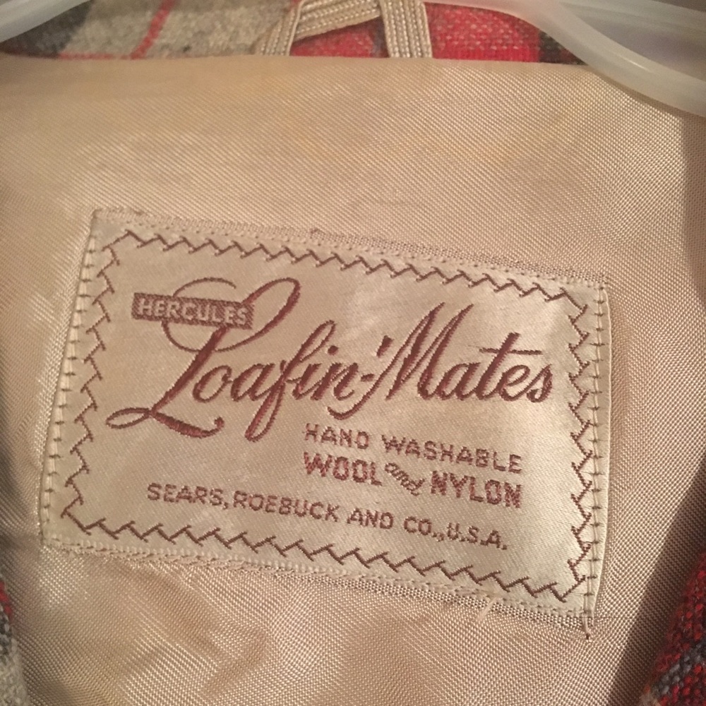 vintage wool-nylon blend plaid blazer. - Picture 7 of 7